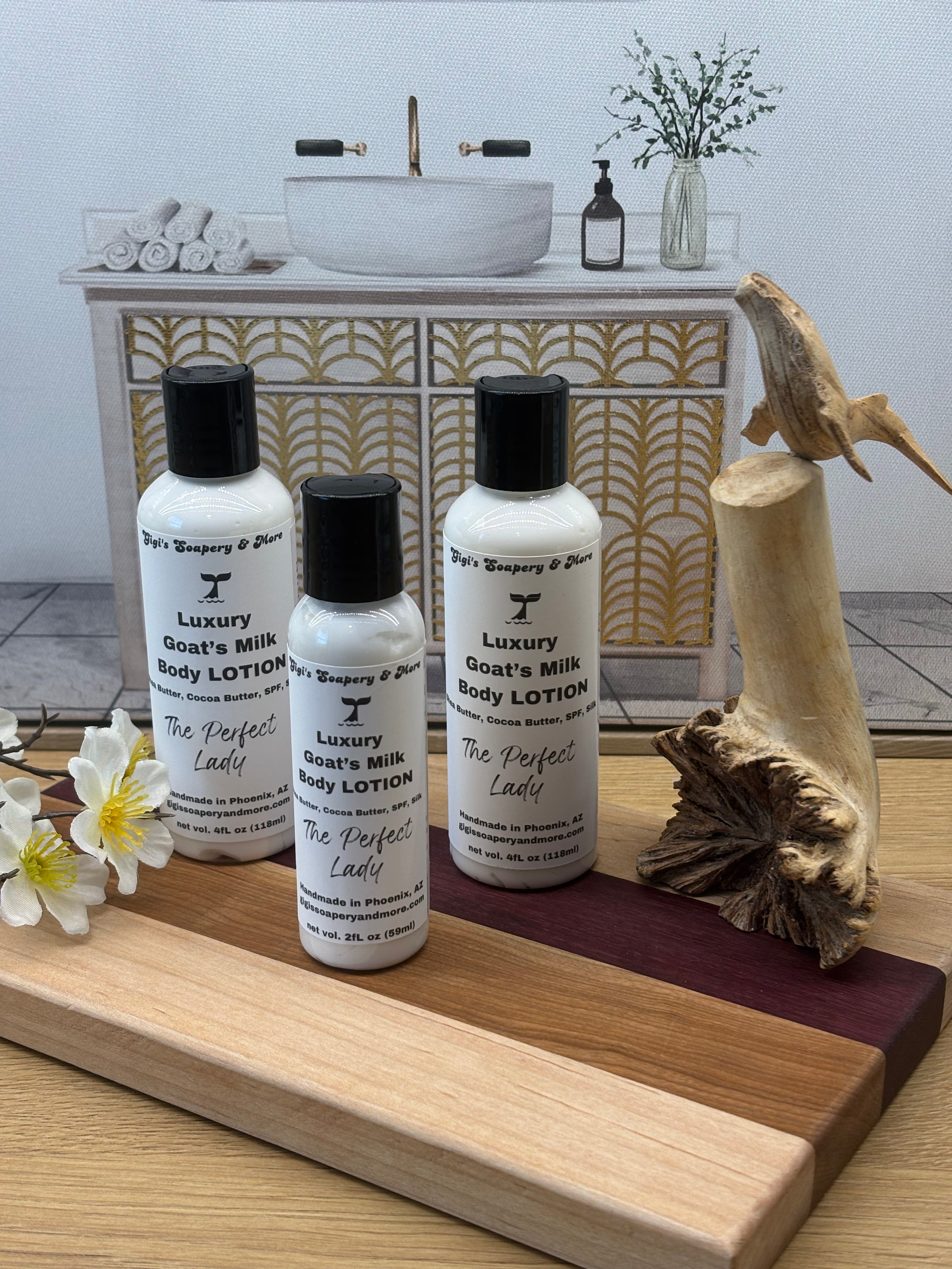 The Perfect Lady (Goat’s Milk, SPF) Lotion w/Shea & Cocoa Butters
