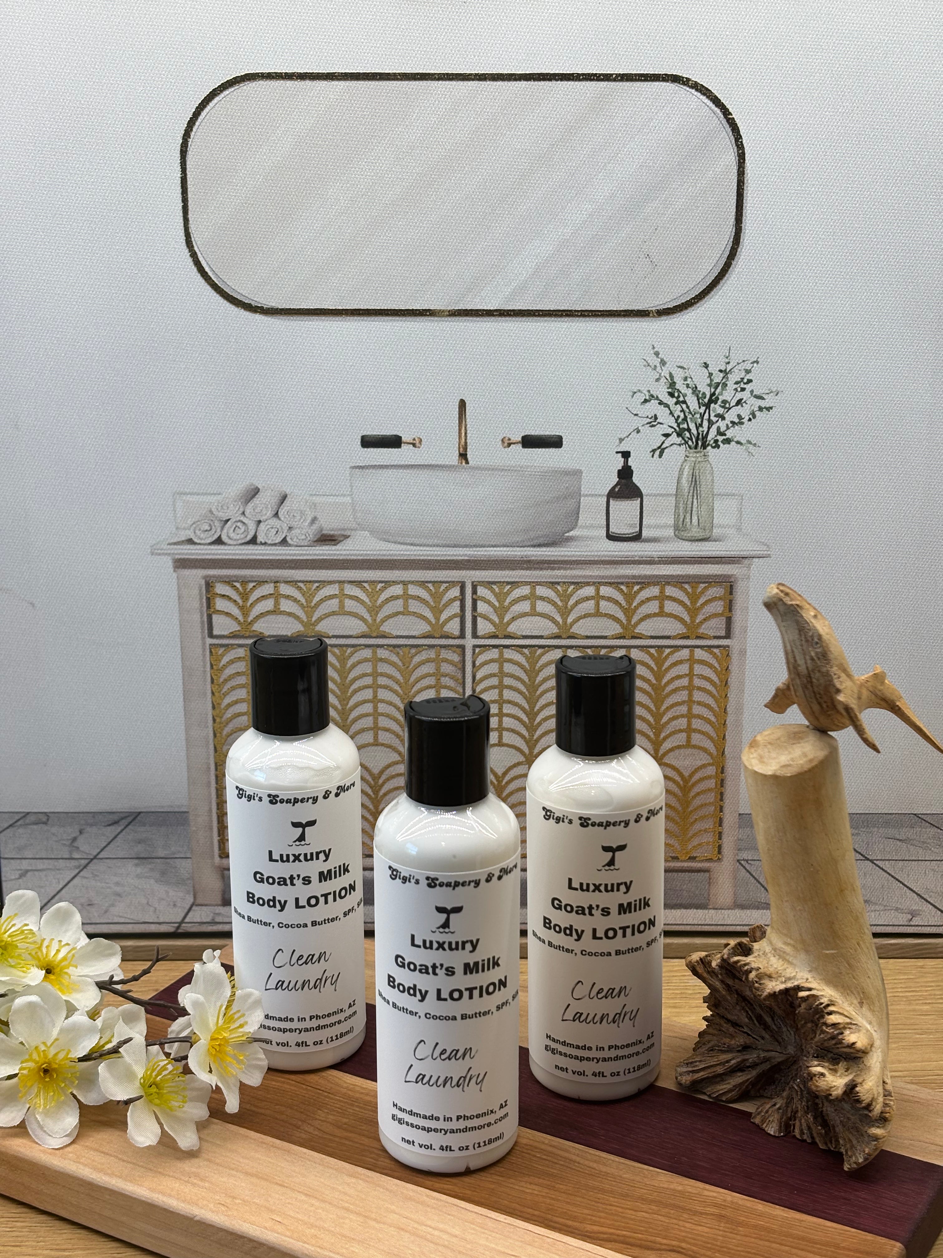 Clean Laundry (Goat’s Milk, SPF) Lotion w/Shea & Cocoa Butters