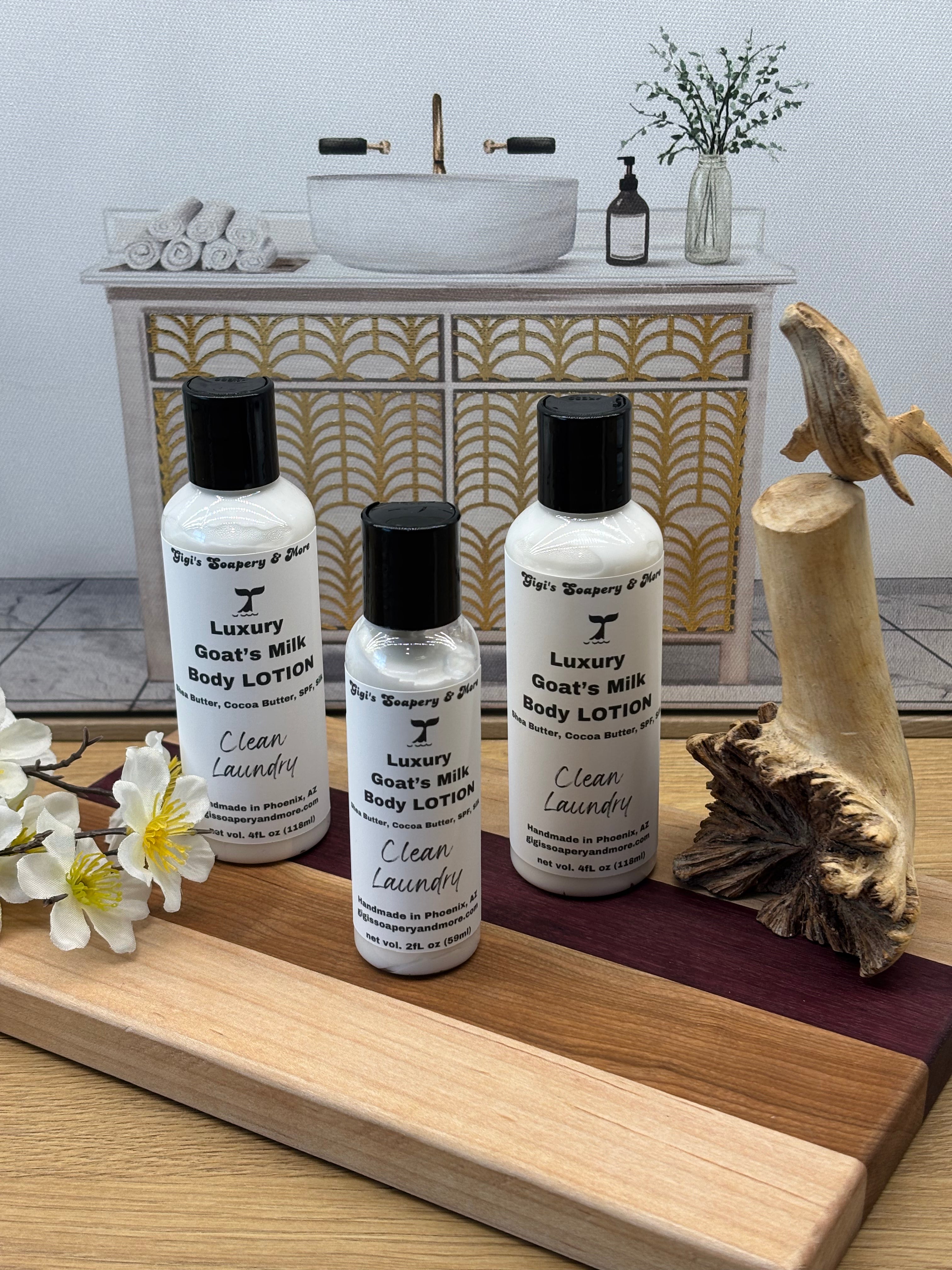 Clean Laundry (Goat’s Milk, SPF) Lotion w/Shea & Cocoa Butters