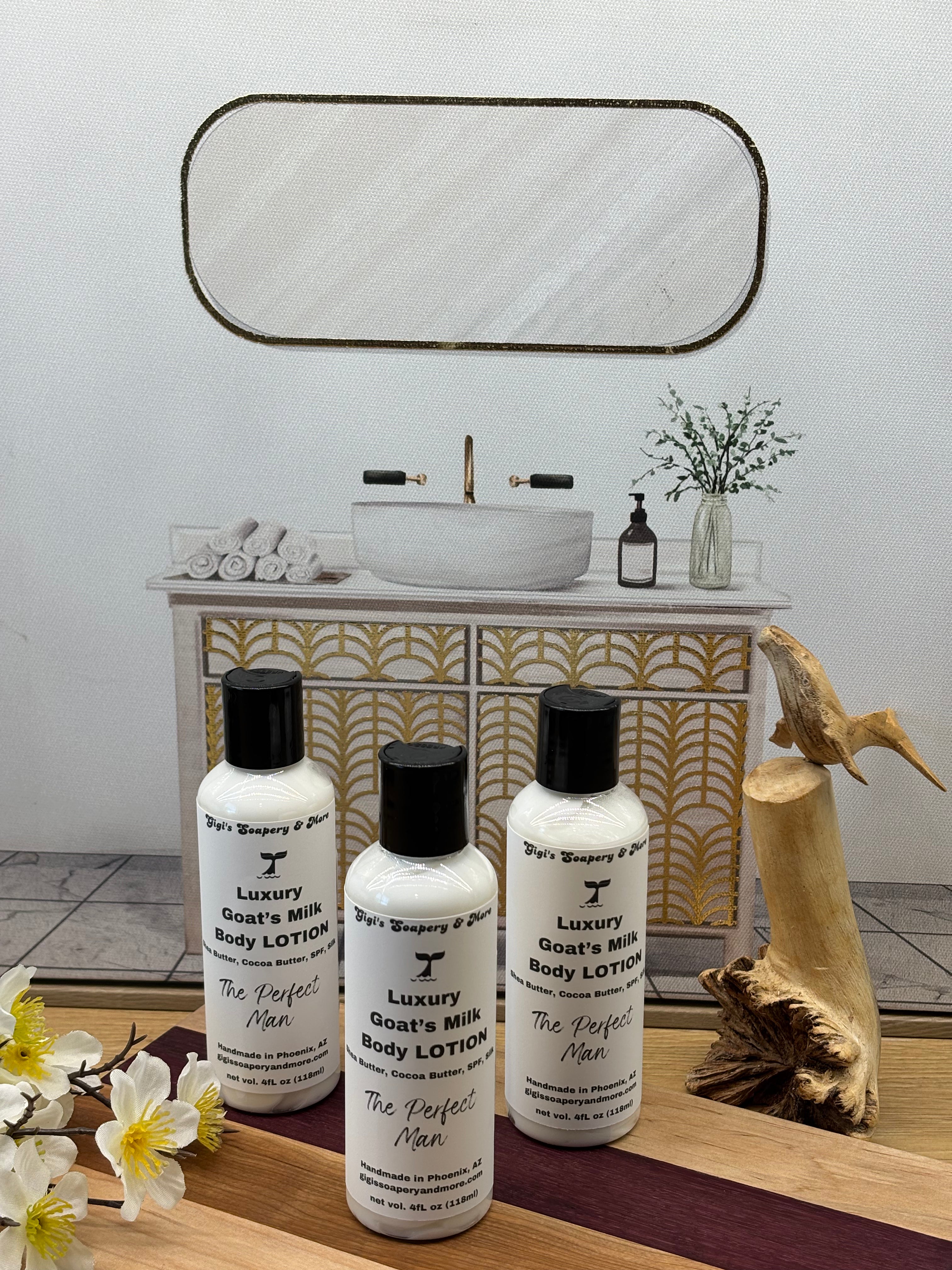 The Perfect Man (Goat’s Milk, SPF) Lotion w/Shea & Cocoa Butters